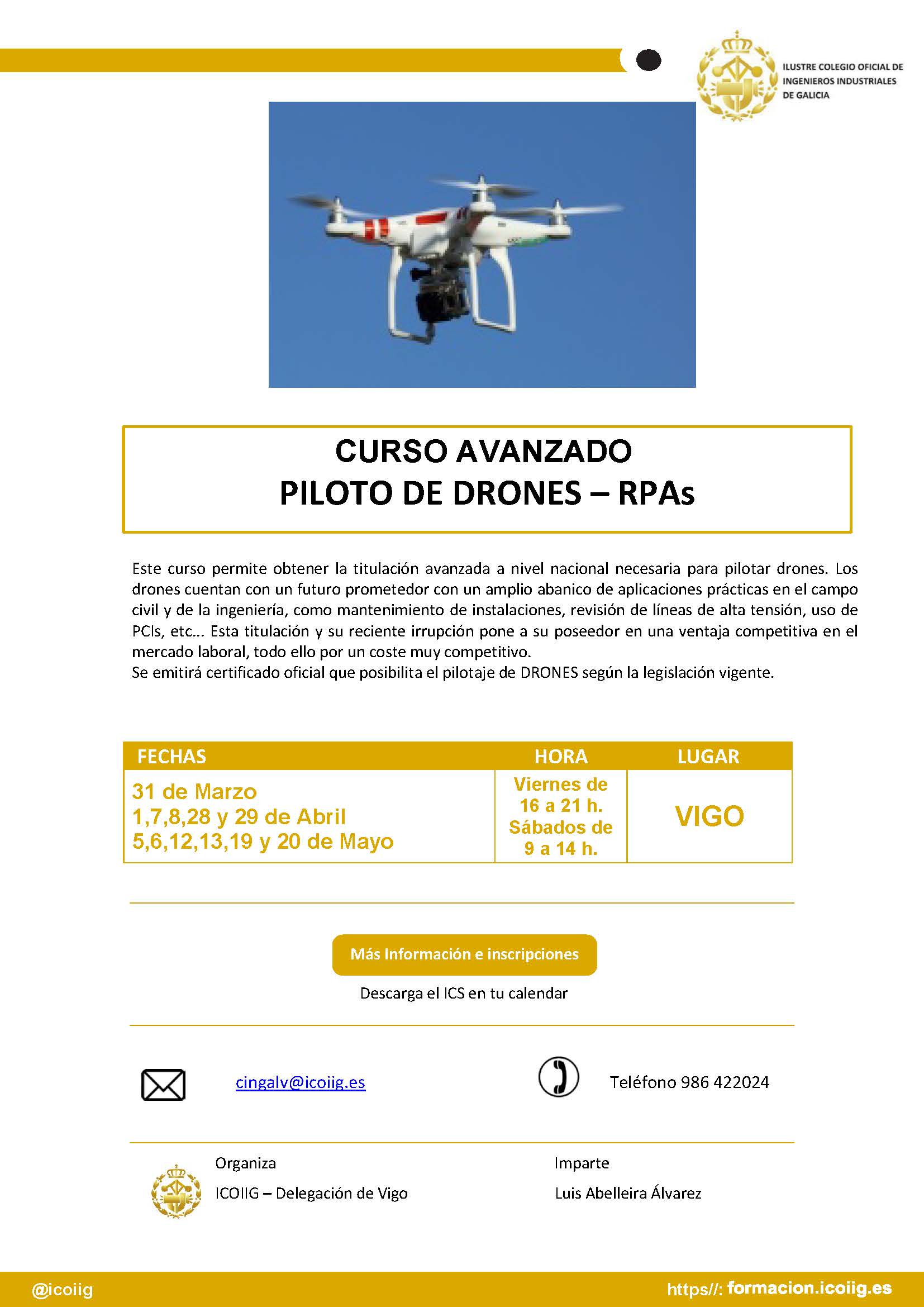 Curso Avanzado Piloto de Drones - RPAs